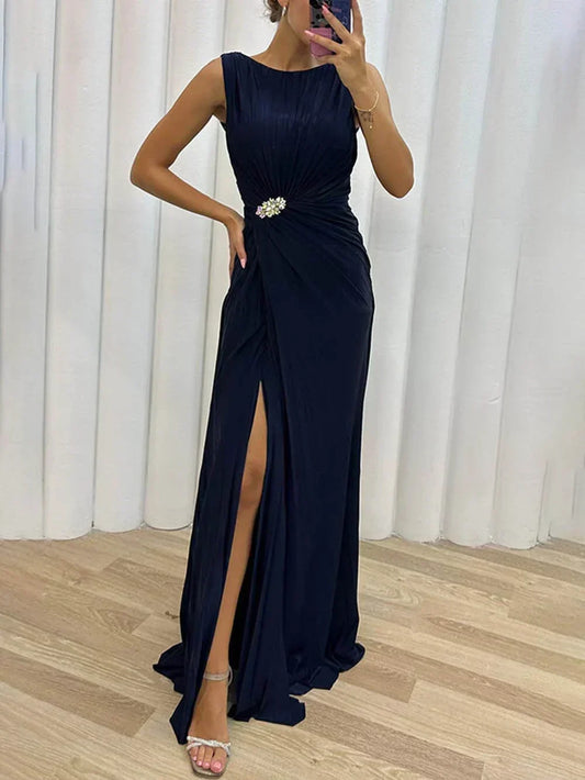 Freesia | Vestido maxi plisado de noche