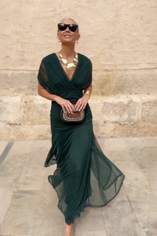 Alba | Vestido maxi elegante con escote en V