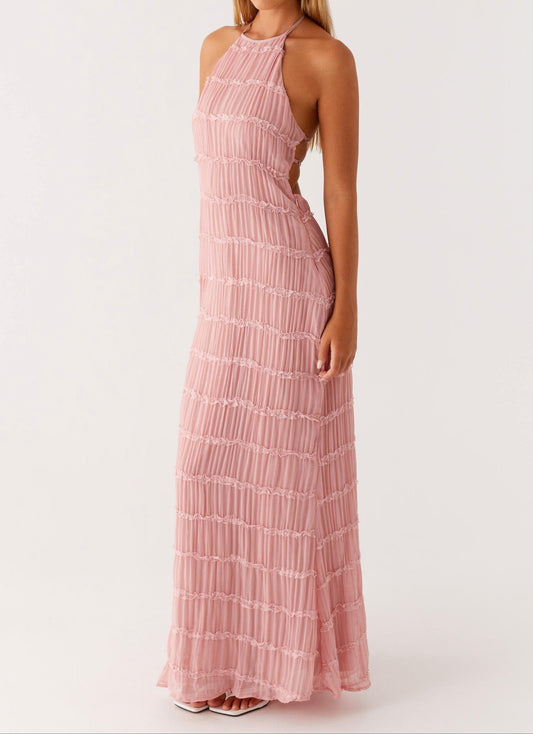 Jolene | Vestido maxi halter elegante