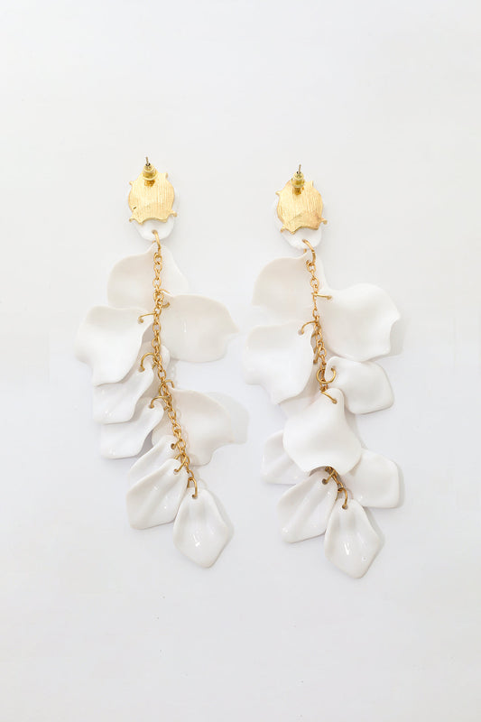 Pendientes de Gota de Pétalo de Orquídea