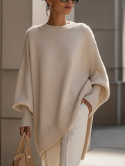 Adriana | Jersey Oversize Drapeado con Cuello Ancho