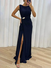 Freesia | Pleated evening maxi dress