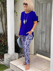 Conjunto fluido en tonos azules