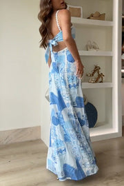 Romina | Vestido maxi con lazo en la espalda
