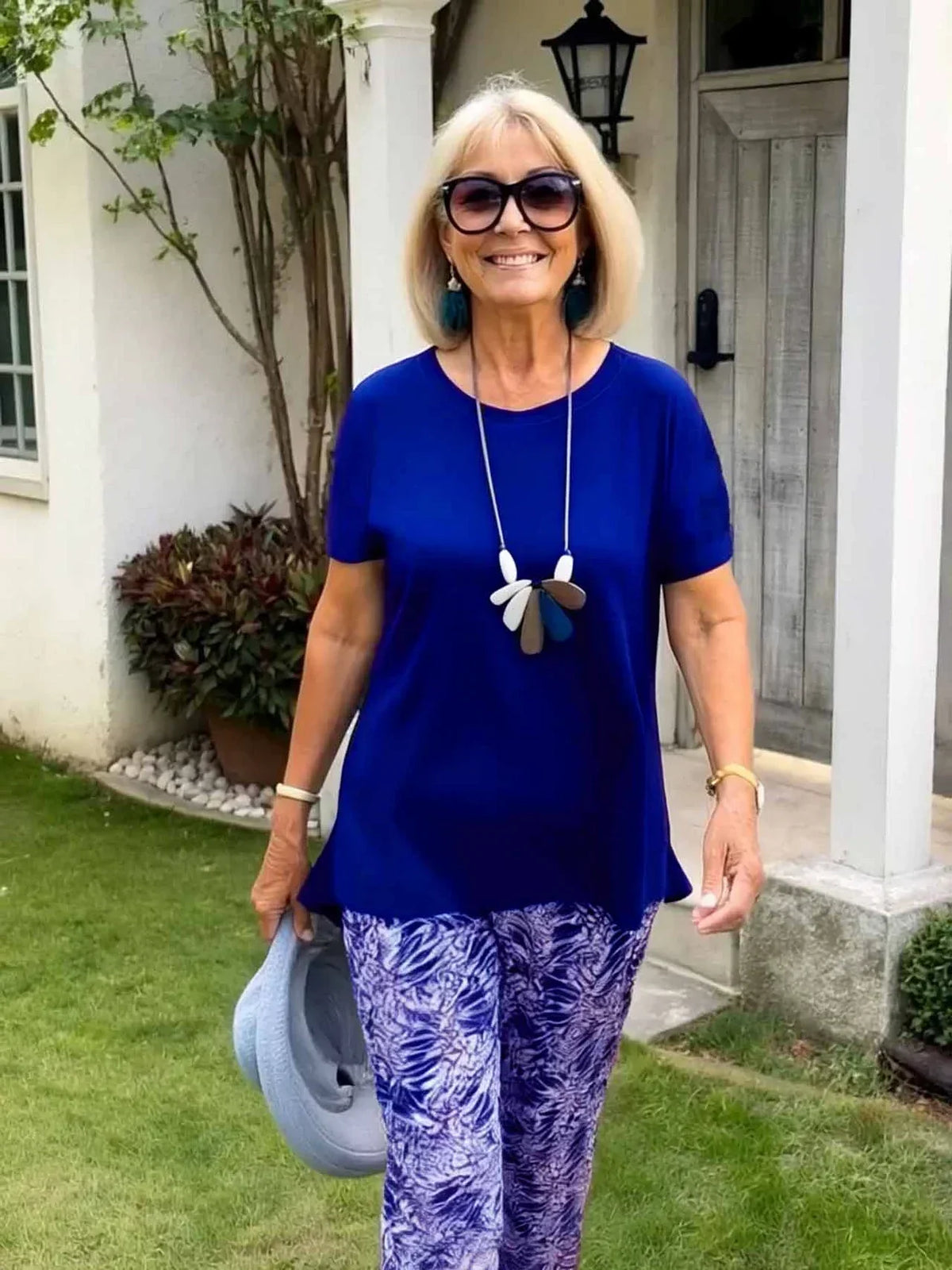 Conjunto fluido en tonos azules