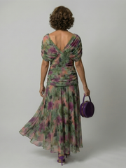 Lucía | Vestido midi fluido con hombros descubiertos