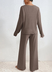 Conjunto de punto canalé de dos piezas
