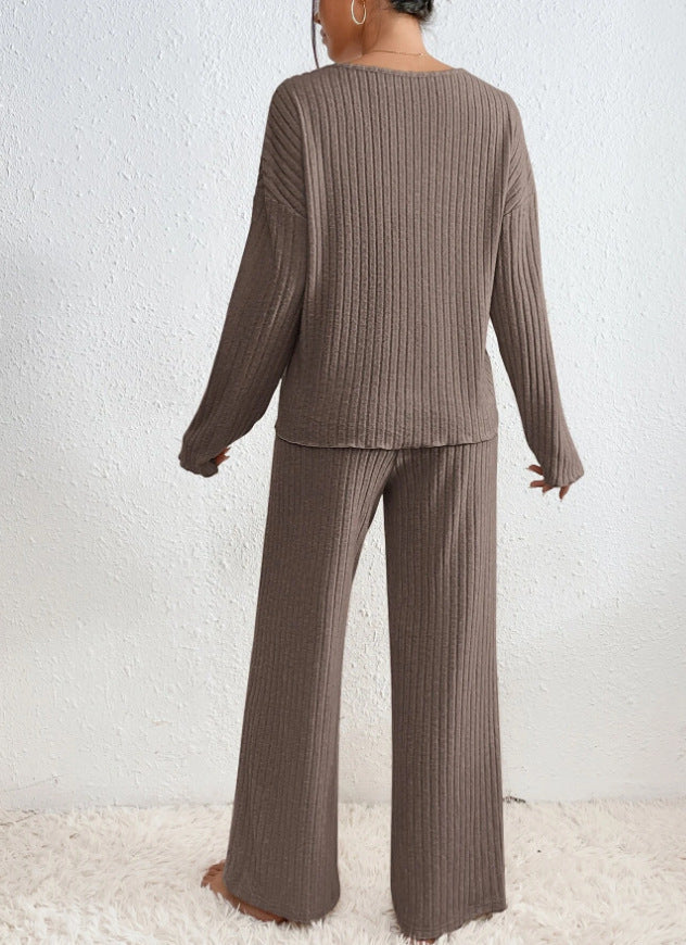 Conjunto de punto canalé de dos piezas
