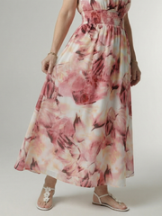 Vestido midi ligero con cuello halter