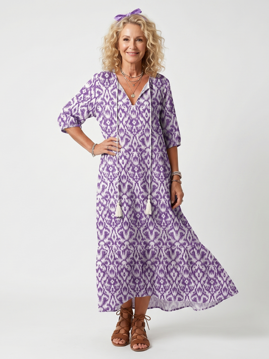 Vestido Penélope midi de caída ligera