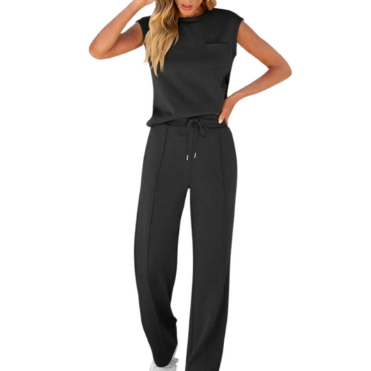 Conjunto casual de verano de corte relajado