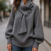 Jersey Imogen con cuello tipo bufanda