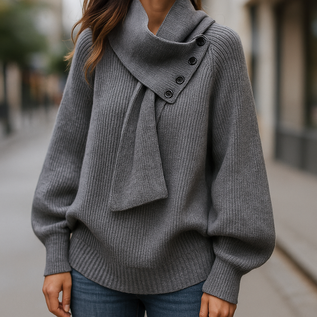 Jersey Imogen con cuello tipo bufanda