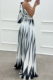 Bonnie | Vestido maxi asimétrico a rayas