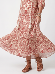 Vestido Noelle midi con estampado ornamental