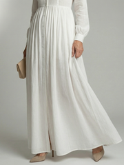Vestido maxi abotonado de caída suave