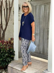 Conjunto fluido en tonos azules