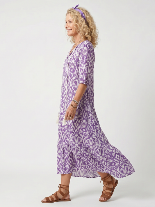 Vestido Penélope midi de caída ligera