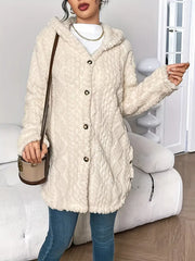 Soft-touch hooded cardigan