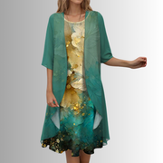 Carla | Conjunto floral de vestido y sobrecamisa
