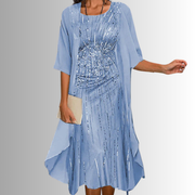 Carla | Conjunto floral de vestido y sobrecamisa