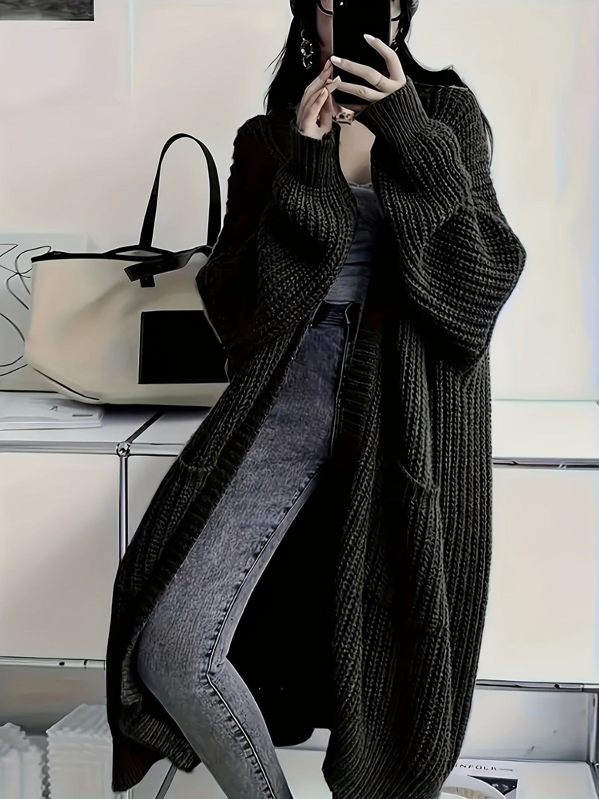 Relaxed fit long Alice cardigan