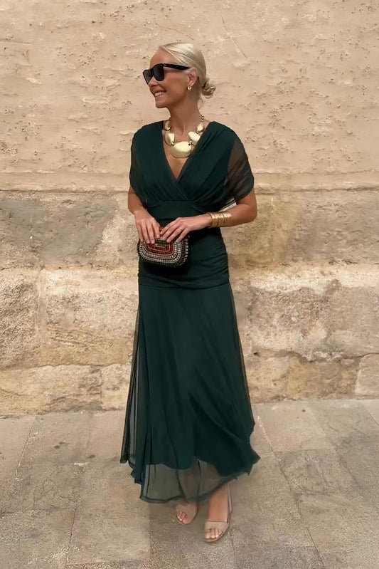 Alba | Vestido maxi elegante con escote en V