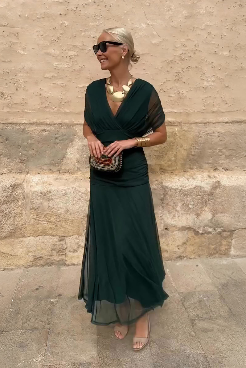 Alba | Vestido maxi elegante con escote en V
