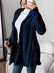 Soft-touch hooded cardigan