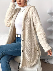 Soft-touch hooded cardigan