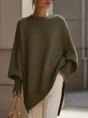 Adriana | Jersey Oversize Drapeado con Cuello Ancho