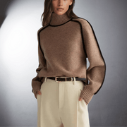 Jersey de cuello alto de punto suave