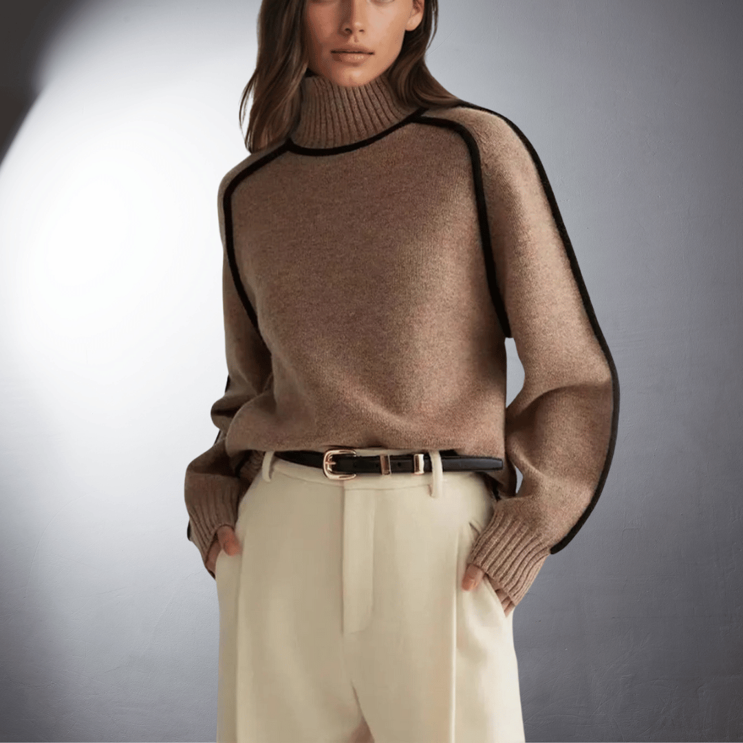 Jersey de cuello alto de punto suave