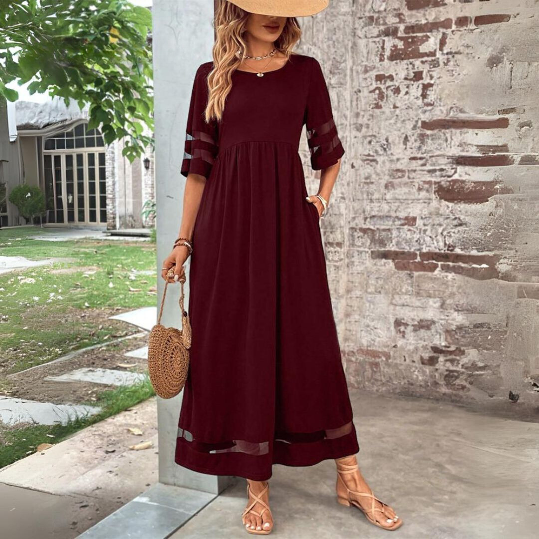 Claudia | Vestido midi fluido