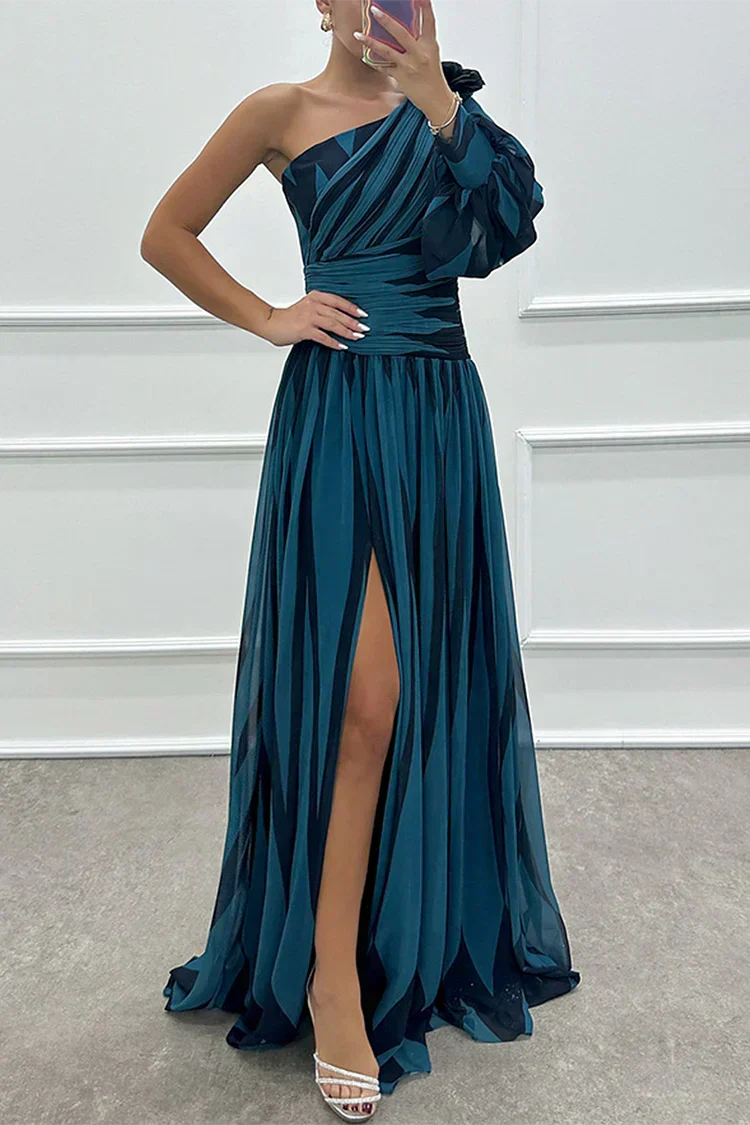 Bonnie | Vestido maxi asimétrico a rayas