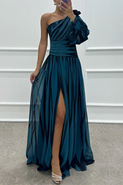 Bonnie | Vestido maxi asimétrico a rayas