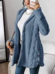 Soft-touch hooded cardigan