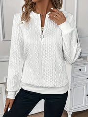 Zoé zip-up knit sweater