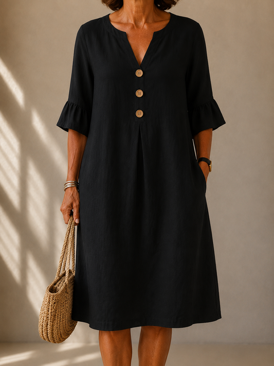 Vestido Alba con botones y corte relajado