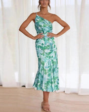 Clara | Vestido maxi floral asimétrico