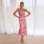 Clara | Vestido maxi floral asimétrico