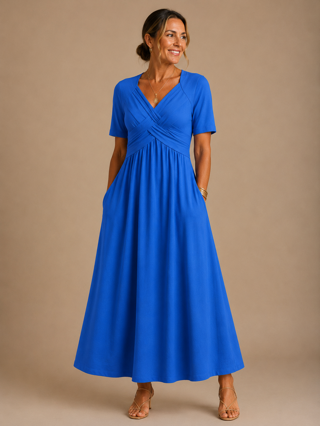 Beatriz | Vestido midi elegante con escote en V