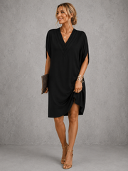 Vestido cruzado de caída elegante
