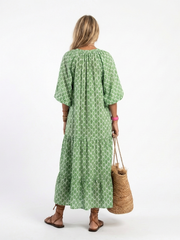 Celia | Vestido midi estampado de manga 3/4