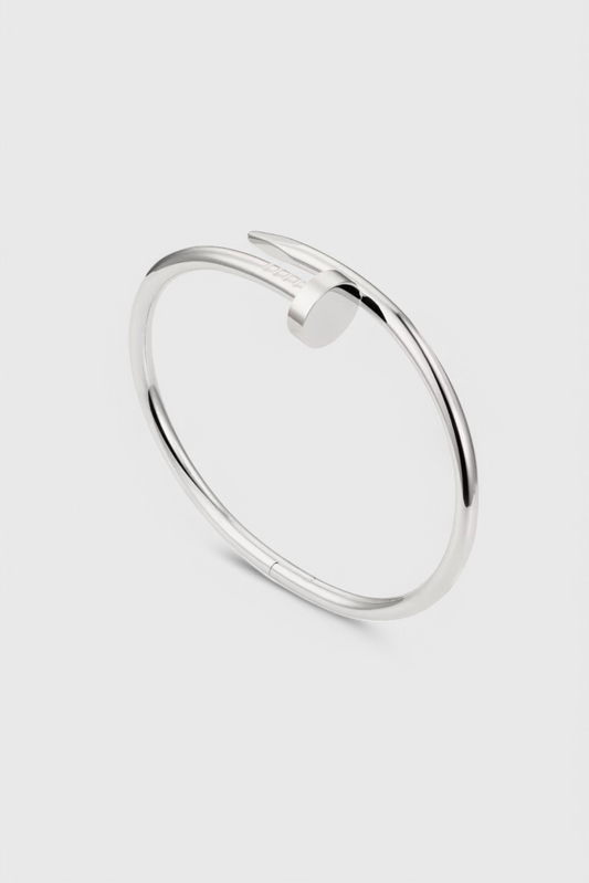 Pulsera Minimalista Inspirada en Clavos de Plata Esterlina