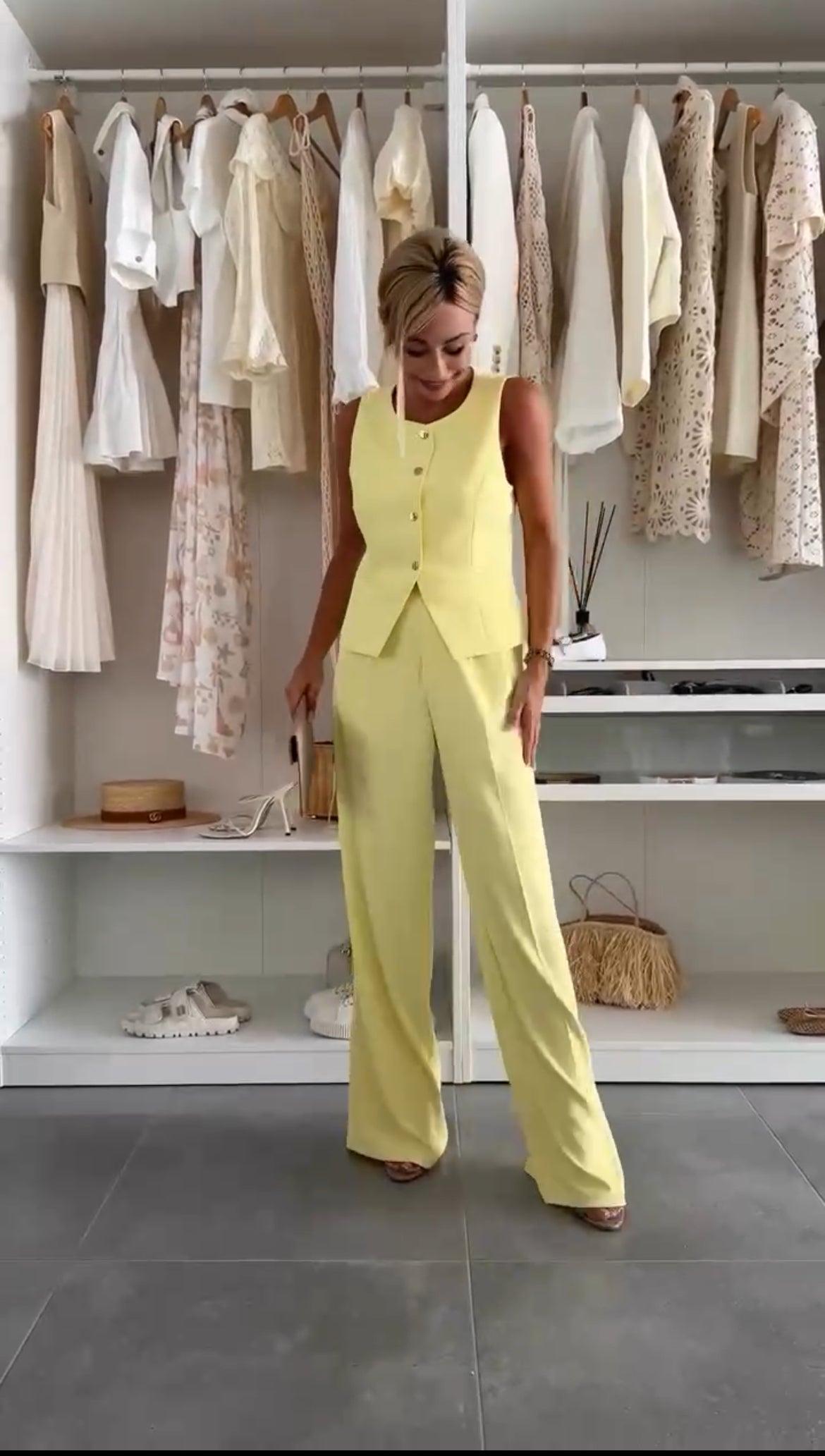 Two-piece button-up set