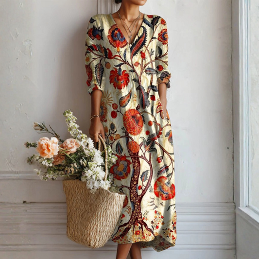 Vestido bohemio con estampado floral