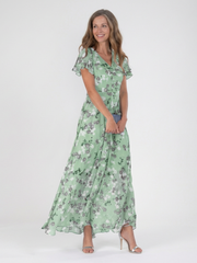 Floral chiffon maxi dress