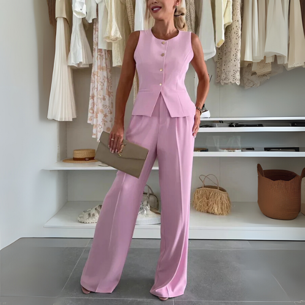 Two-piece button-up set