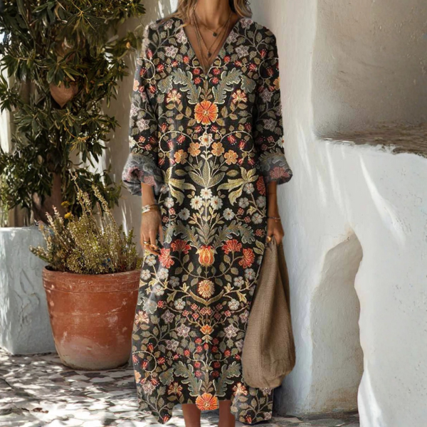 Vestido atemporal con estampado creativo